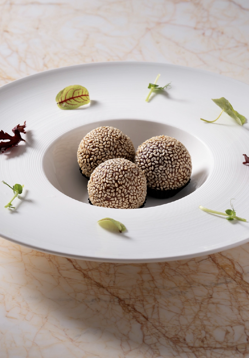 Deep-Fried Sweet Purple Potato Sesame Ball